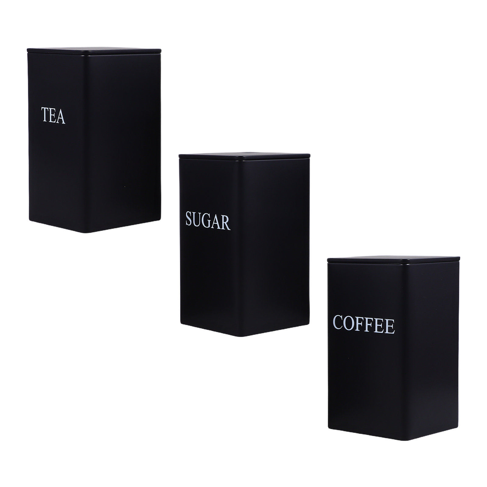 3 шт. металлические квадратные – обзор и цена Coffee Tea Sugar